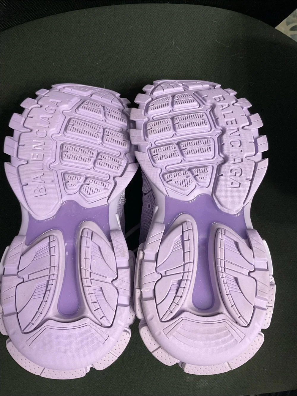 Balenciaga Women's Lilac Track Mules Style 653813 Size 38 US 8 New without Box